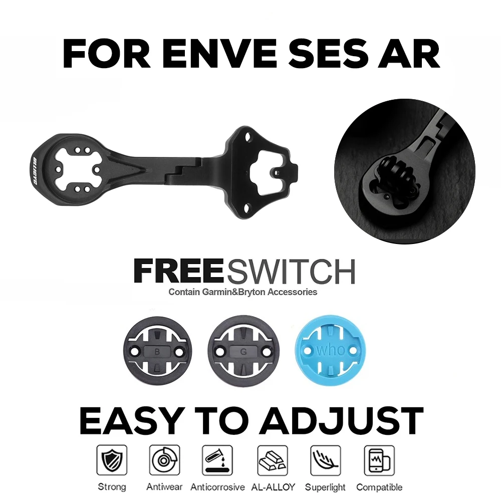 

Aluminum Alloy out Front Computer Mount for ENVE SES AR Integrated Gravel/Road Handlebar Compatible with Garmin/Bryton/Wahoo