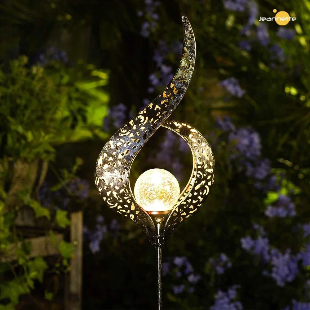 Led Solar Lights Outdoor Waterproof Moon Fire Fairy Lawn Garden Flamingo Lamp for Pathway Landscape Courtyard Garland Decoration