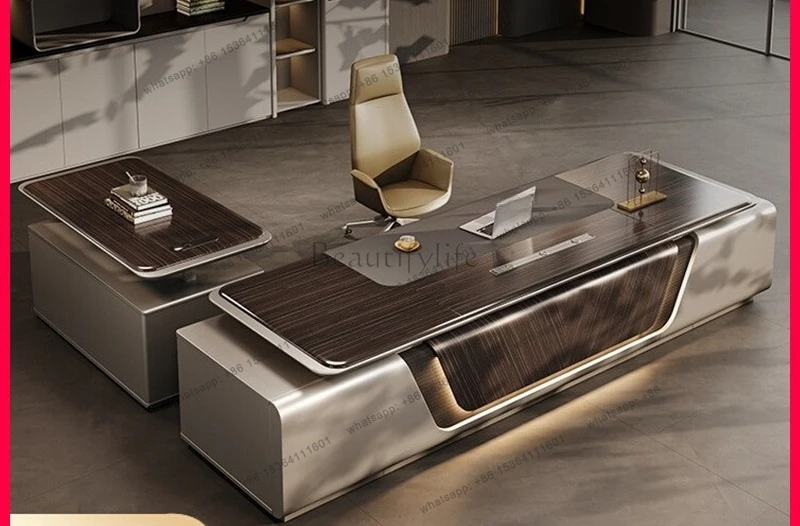 

President's office boss desk light luxury high-end office furniture large desk desk
