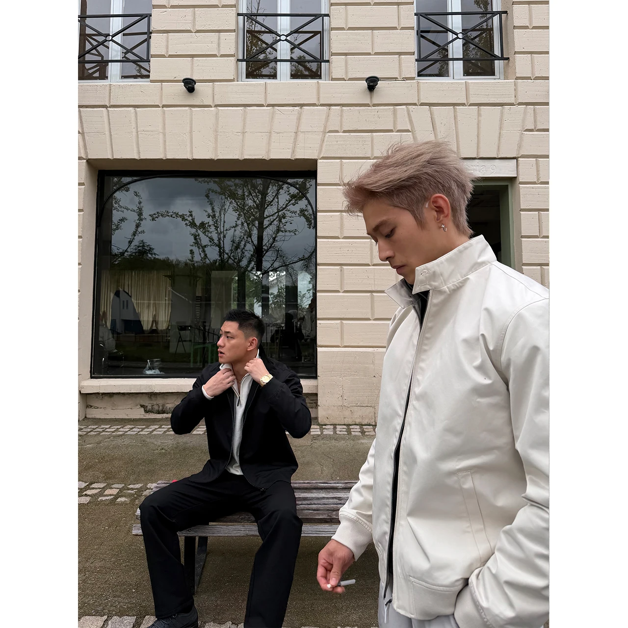 American Style First Edition Stand Collar Jacket Traditional Pattern Print Tibetan Casual High-End Solid Color Long Sleeve
