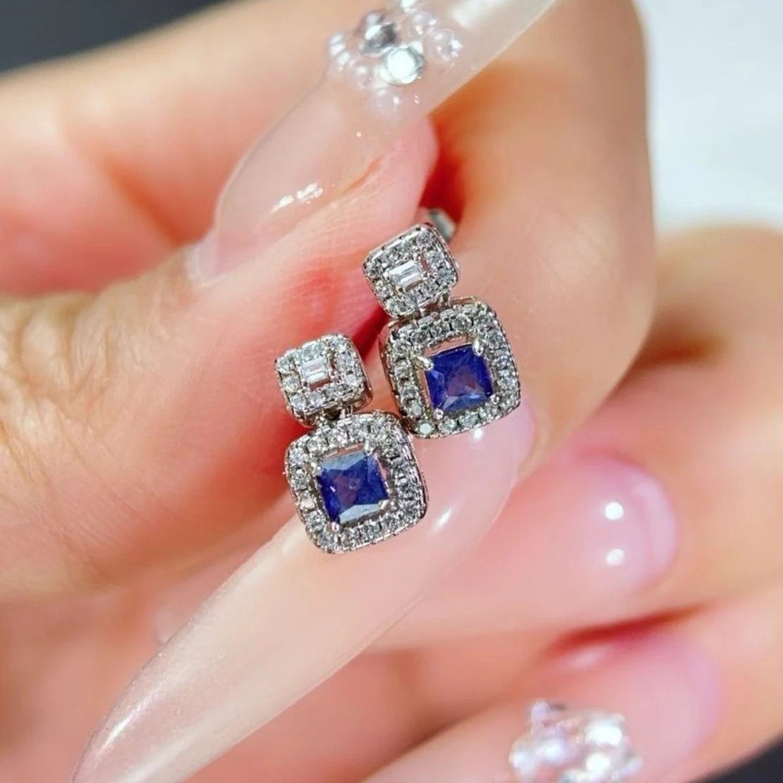 

Элегантные серьги-гвоздики из серебра 925 пробы с натуральным сапфиром, 3 мм, 0,3 карата, с сертификатом, подлинные ювелирные изделия с синим сапфиром