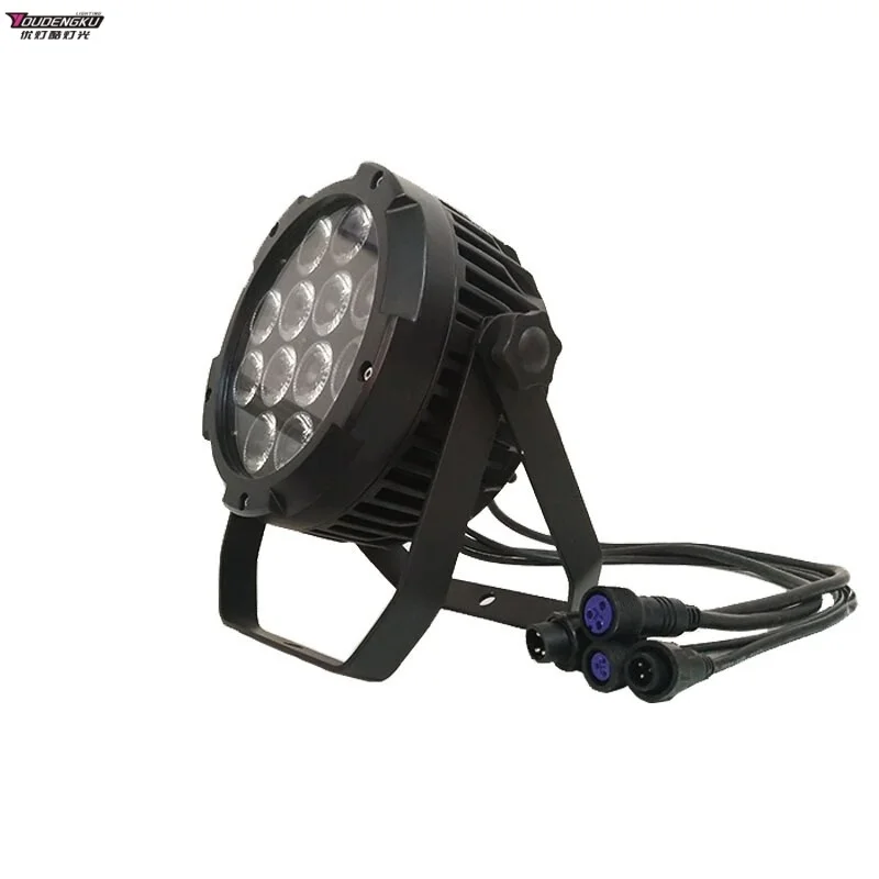 4 pieces Waterproof 18x18w RGBWA UV 6in1 Shell Flat LED Par Light