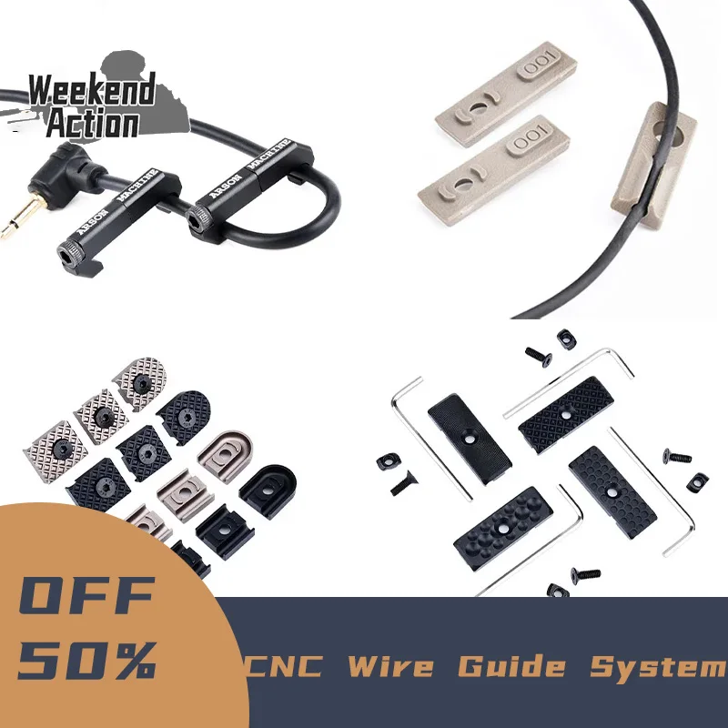 Tacatical CNC Wire Guide System Cable Management Arson Machine For 20mm Rail MLOK KEYMOD SF M600 M300 Flashlight Switch Hunting