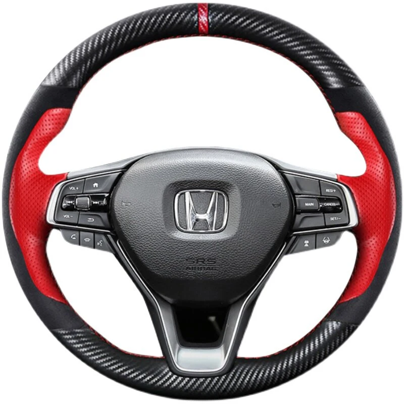 

Customized Hand-sewn Car Steering Wheel Cover for Honda Accord 10 2018-2022 Odyssey 2021-2026 City 2023-2025 Microfiber Leather
