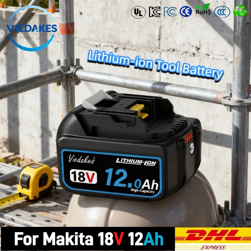 

Compatible for Makita 18V Battery, for Makita Tool DGA504、DTD173、TW004G、DGA506 Replacement Rechargeable Lithium Battery