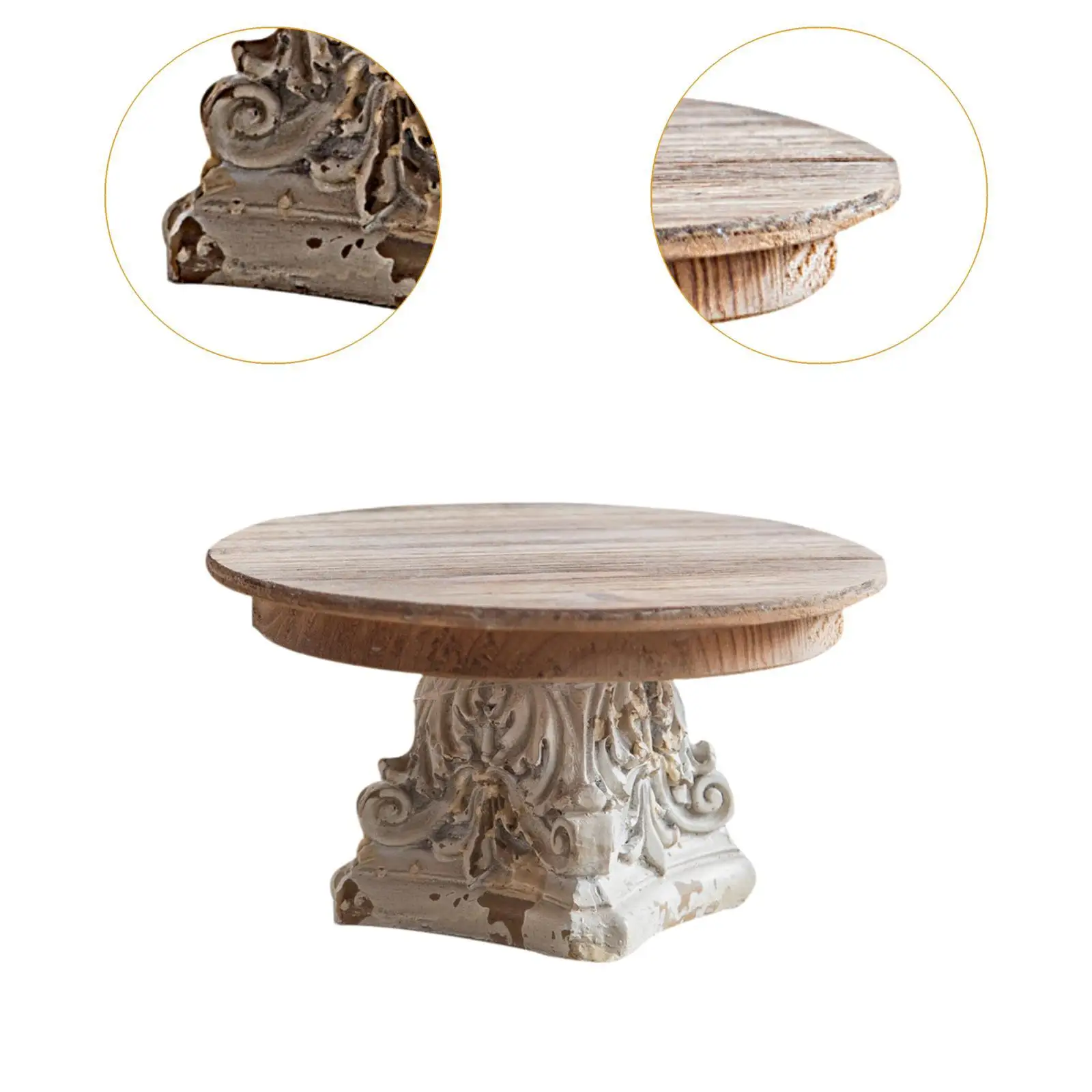 Vassoio in legno Portafrutta decorativo per fattoria Bancone Snack Dessert Pane rustico