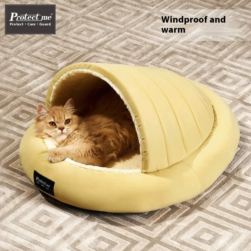 

Кошачий домик, зимнее теплое гнездо для домашних животных, закрытое утолщенное, не разбрасывающееся, маленький домик для собак, безопасное ощущение, спальный мешок для котенка, товары для домашних животных