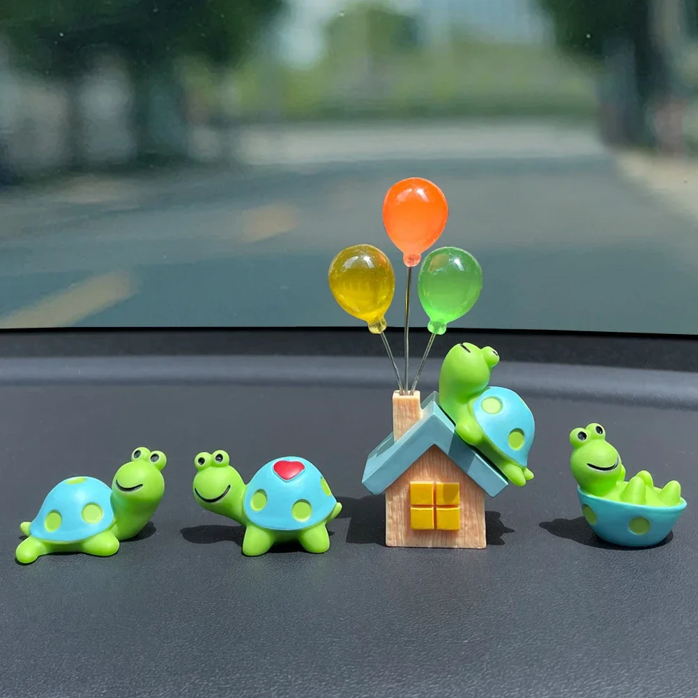 1PC Lovely Turtle Car Dashboard Ornaments Gifts for Car Center Console Decoration for Woman Girl Home Office Decoration