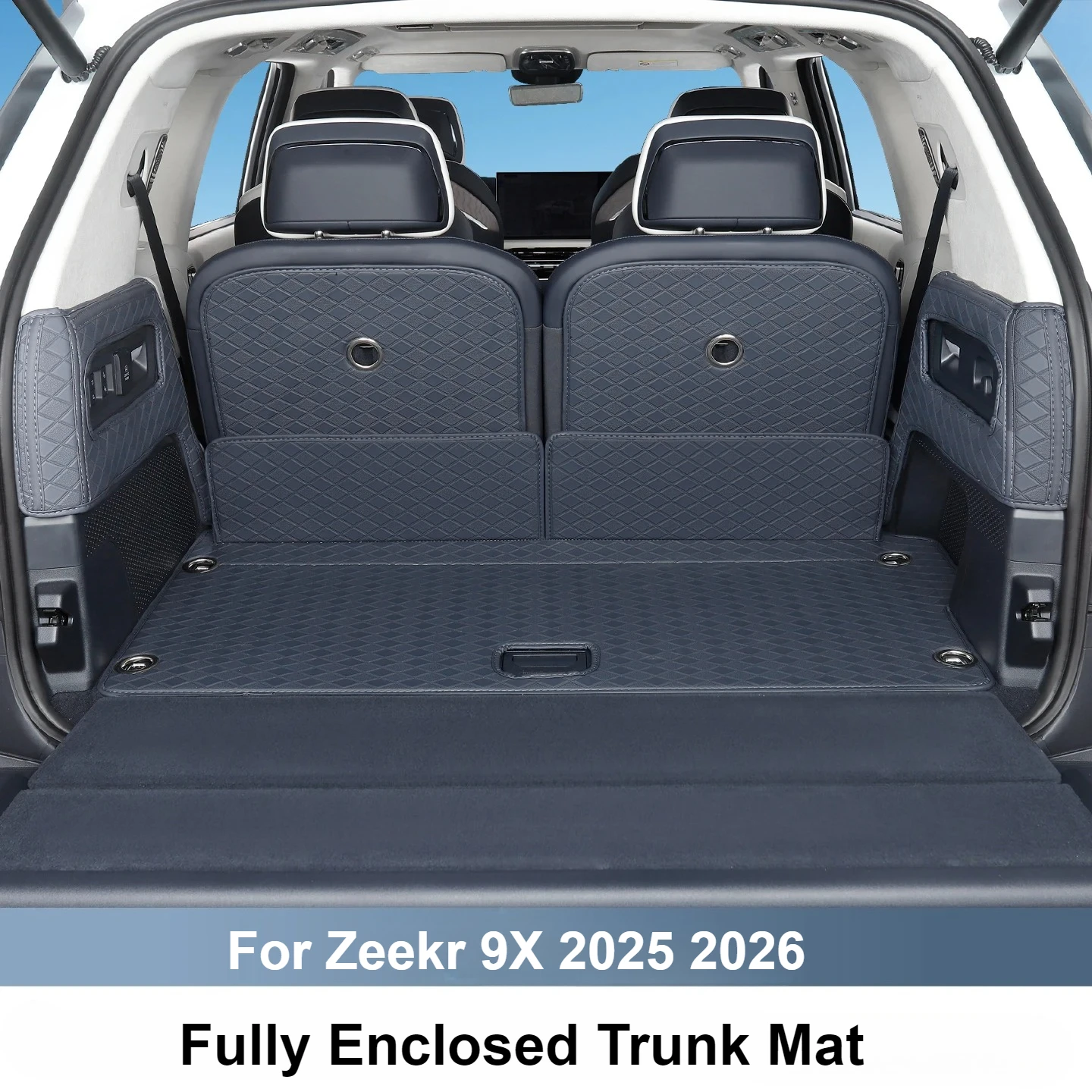 ل Zeekr 9X 2025 2026 كامل المحيطي فرش داخلي للسيارات ثلاثية الأبعاد لينة مقاوم للماء عدم الانزلاق وسادة تعديل السيارة ملحق #2