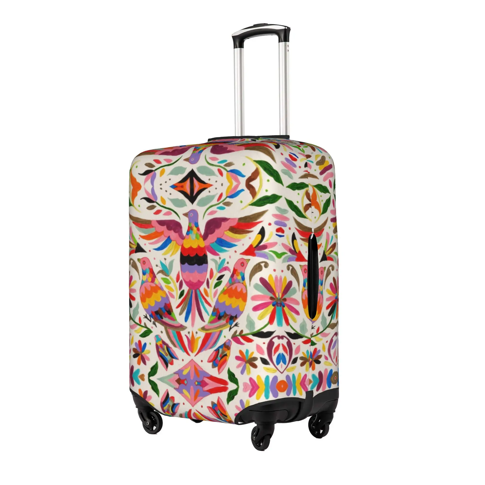 Fashion Mexican Otomi Birds Texture Luggage Cover Cute Folk Floral Art Suitcase Protector Covers Suit For 18-32 inch