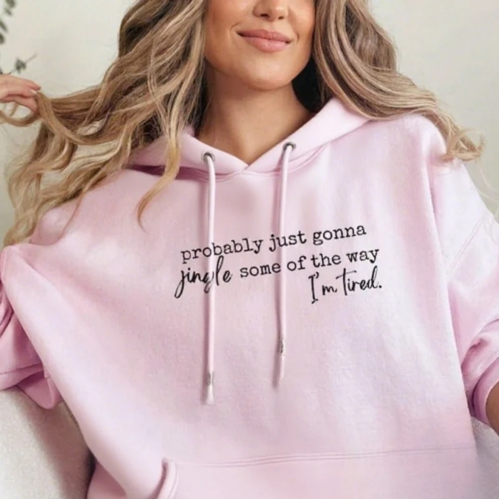 ربما فقط سأنا جلجل بعض الطريقة التي أتعبها عيد الميلاد البلوز مضحك عطلة الملابس عيد الميلاد النساء الرجال للجنسين القمم