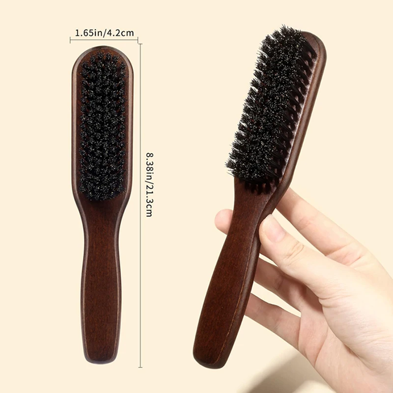 Boar Bristle Hair Brush (Unisex) - Fragrance-Free Professional Barber Styling Bristle Brush, Suitable for Thick/Fine Hair view 6