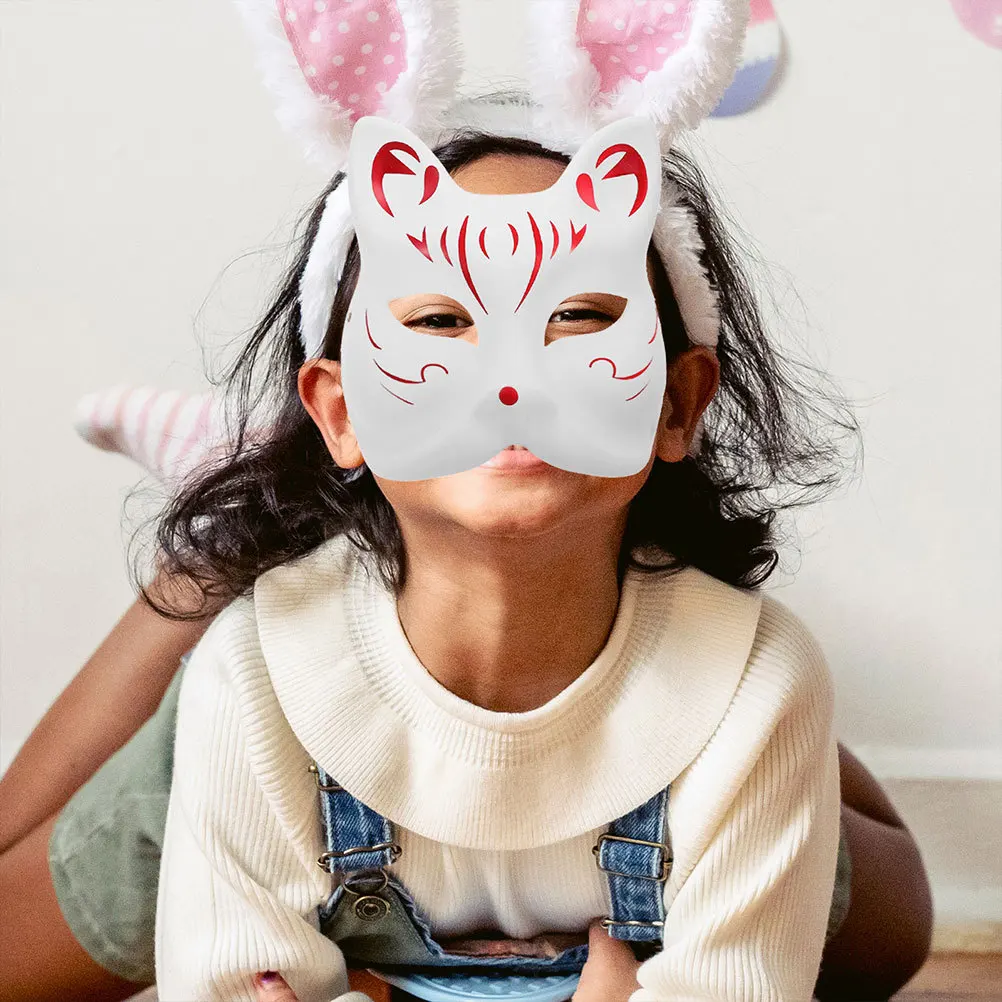 

DIY Blank Fox Mask Unpainted Paper Masquerade Cosplay Accessory Halloween Party Prop DIY Fox Mask Masquerade Masks