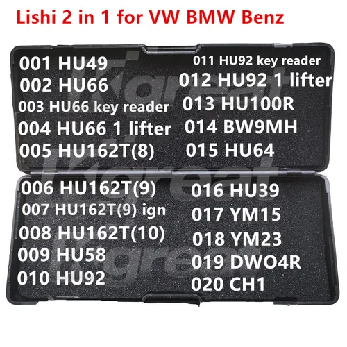 Imagen 2 del producto 081-100 Lishi 2 en 1 2 en 1 K9 HU134 KY14 KW14 KW16 KW18 NE38 HU71 MAZ24 MIT8 MIT11 MIT9 MIT6 para Landrover Mahindra Mazda Nissan