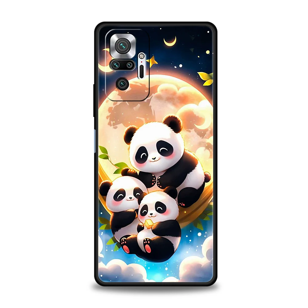 Cartoon Lovely Panda Phone Case Cover for Redmi 13C 10C Note 13 12 10 11 Pro 7 8T K40 K50 Gaming Pro Plus Silicone Soft Shell