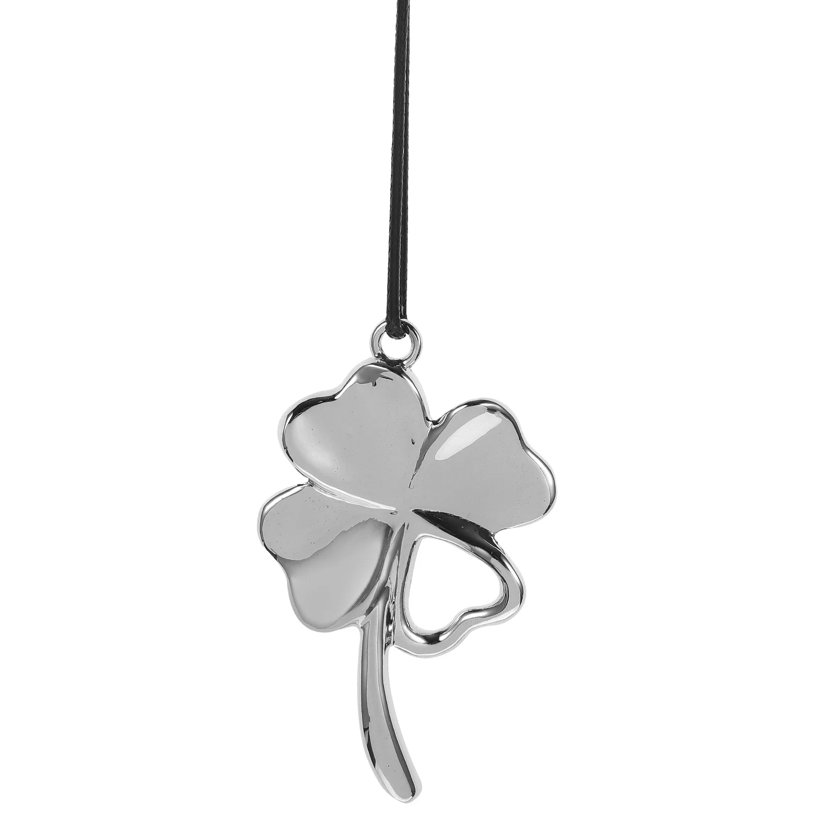 

Alloy Four Leaf Clover Car Pendant Mirror Surface Hanging Charm Ornament Car Decoration Hanging Accessory for Rearview Mirror
