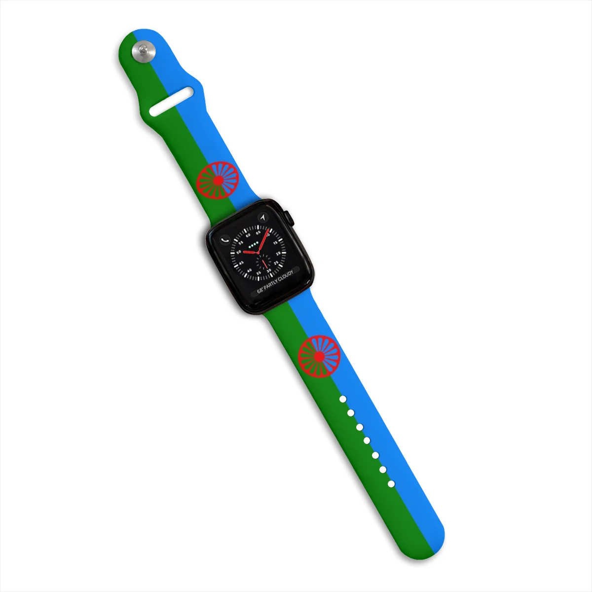 Unisex Rom Gypsy Flag 3D Printing Sport Strap for  Apple Watch Band Ultra 2 38mm 42mm 44mm Man Women Romani flag Strap