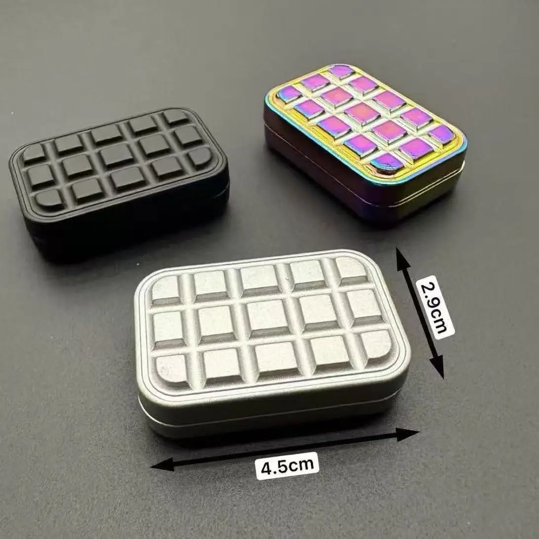 ของเล่นฟิดเจ็ตแม่เหล็กโลหะรูปช็อกโกแลต 1 ชิ้น ของเล่นฟิดเจ็ตสำหรับผู้ใหญ่ ของเล่น EDC บรรเทาความวิตกกังวล ของเล่นแก้เบื่อสำหรับผู้มีภาวะสมาธิสั้น