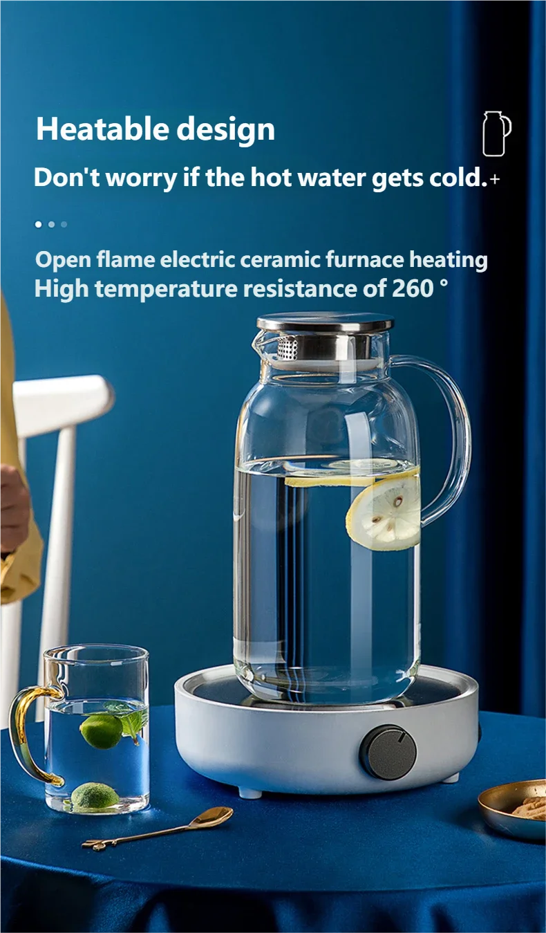 

Cooker King Household Cold Water Jug Heat-Resistant Pitcher Explosion-Proof Home Large-Capacity Teapot Heatable Water Kettle