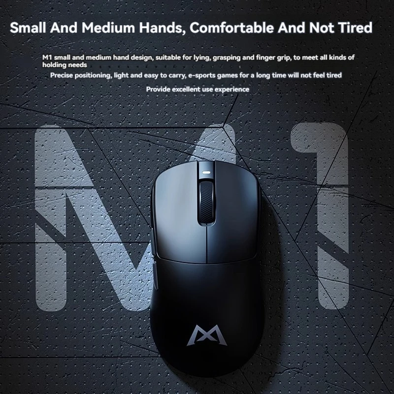 MONKA M1 Mouse Tri-mode Wired/Bluetooth/Wireless2.4G 26000DPI PAW3395 Sensor Lightweight High Performance PC Office Gaming Mouse