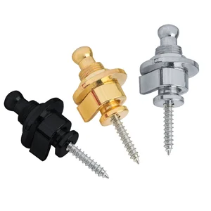2 pcs guitar low strap lock Skidproof straplock locking pins, guitar strap buttons pins metal guitar accessories 10 Main Sales Tarrachas Guitar with lock - №2