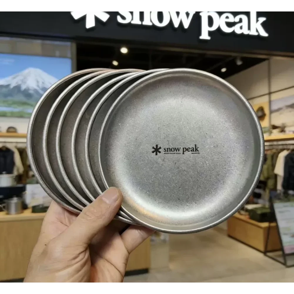 Snow Peak Runder Campingteller Tragbarer Outdoor-Essteller Wiederverwendbares Obstgeschirr für Picknick, Reisen, Camping, Wandern – Detail 1