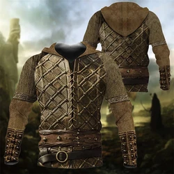 Fashion 3D Printed Knight Medieval Armor Men Hoodies Knights Templar Harajuku Hooded Sweatshirt Unisex Casual Jacket Pullovers