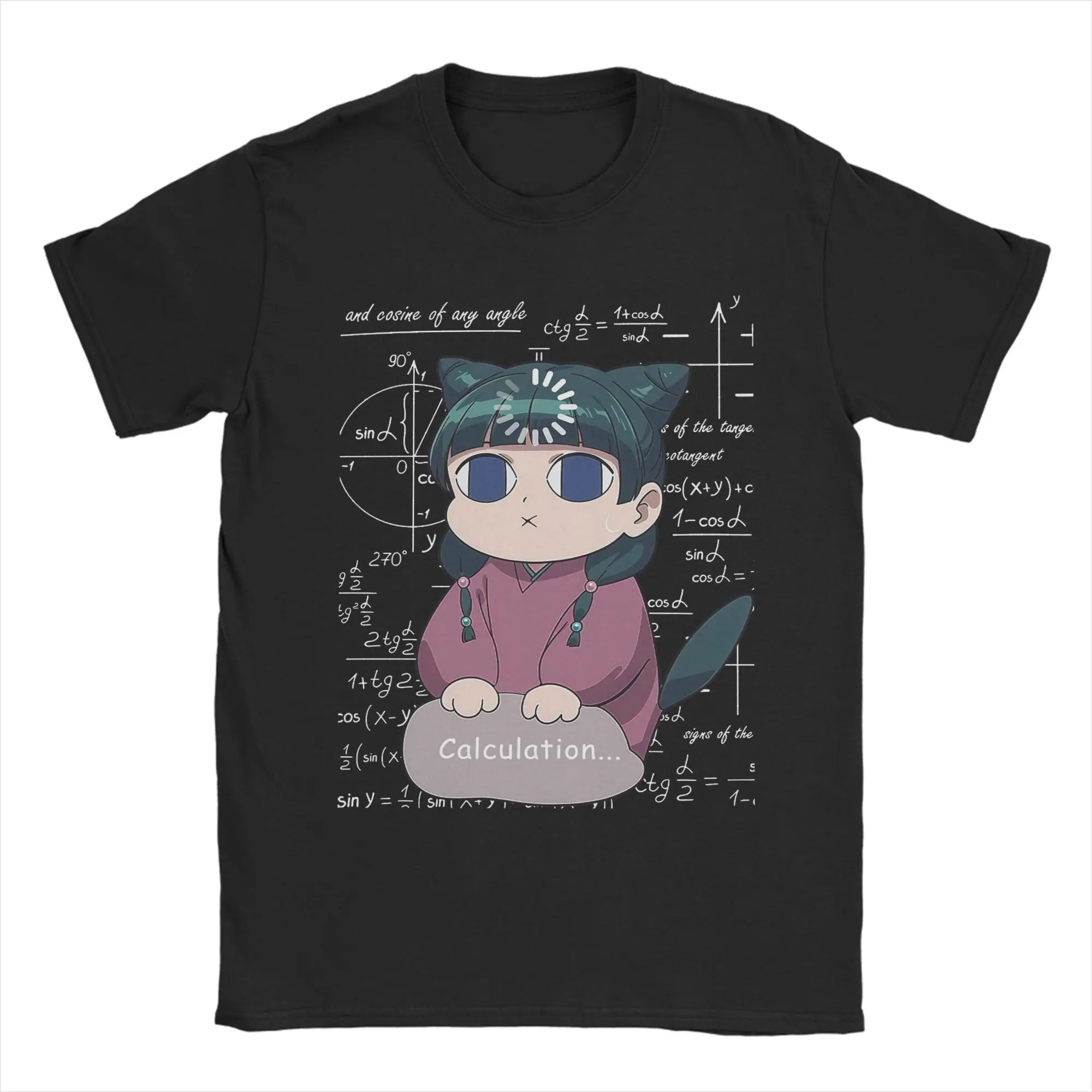 

The Apothecary Diaries Maomao Thinks Men's T Shirts Funny Tees Short Sleeve Crew Neck T-Shirt Cotton Summer Clothing