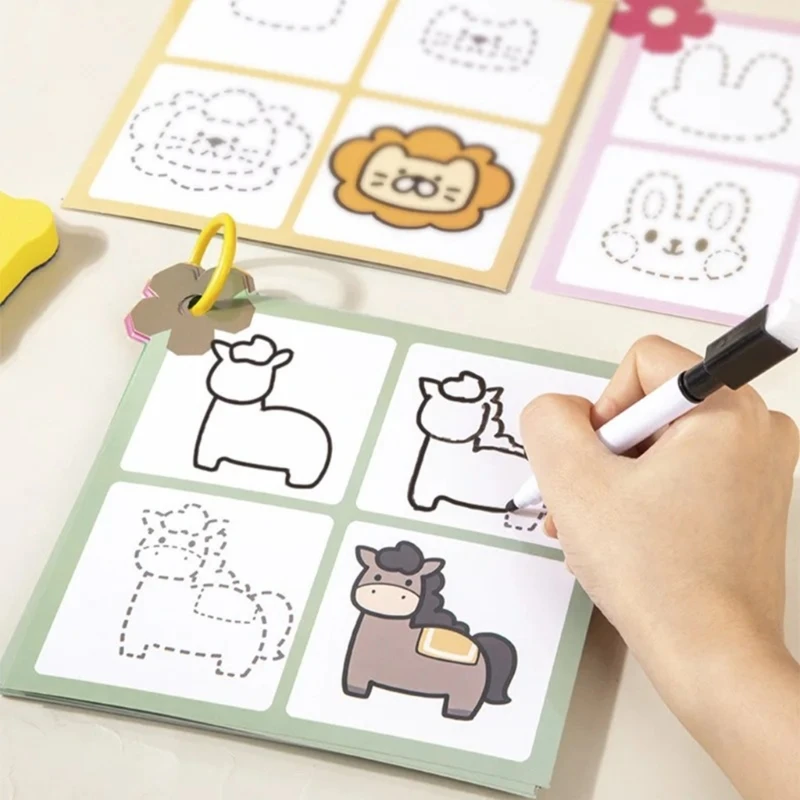 G8TA Toddler Pen Control Training Book Step-by-Step Tracing Practice Book Drawing Educational Tool for Kindergarten 2025 New