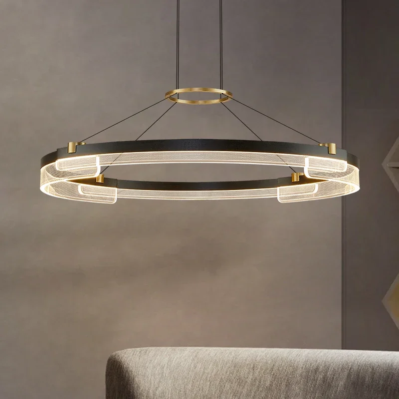 

Modern Italian Minimalist Living Room High-end Ring Chandelier New Simple Elegant Light Luxury Restaurant Main Lamp