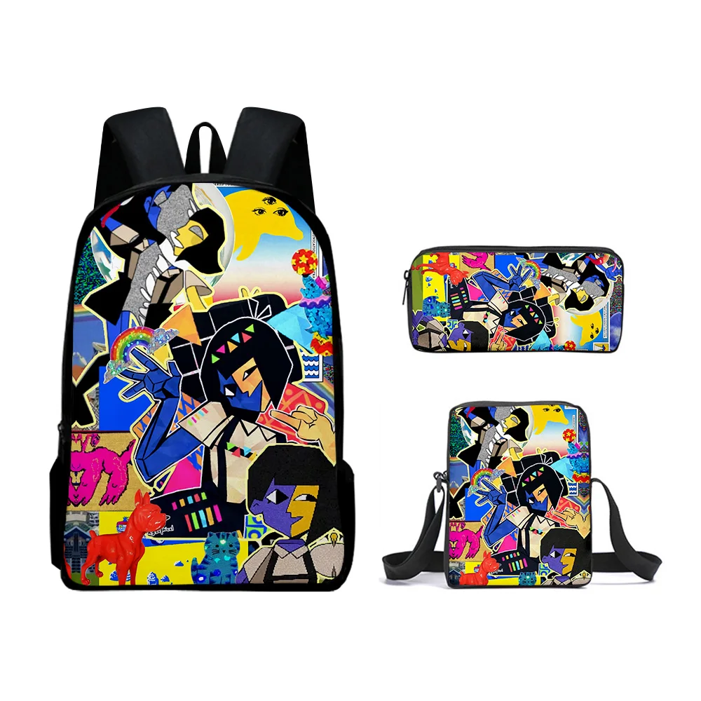 

Hip Hop Popular ENA Dream BBQ 3D Print 3pcs/Set pupil School Bags Laptop Daypack Backpack Inclined shoulder bag Pencil Case
