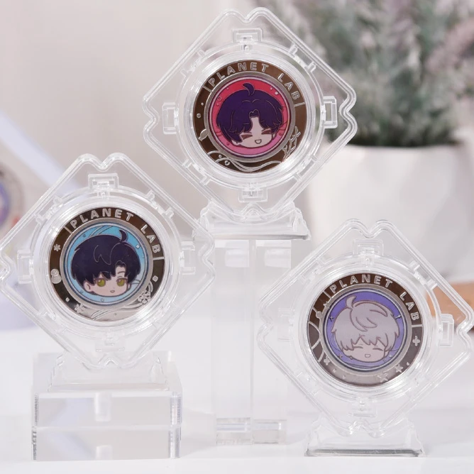 Anime Love and Deepspace Xavier Zayne Rafayel Cosplay Cartoon Souvenir Coin Game Currency Mascot Desktop Ornament Accessory Gift