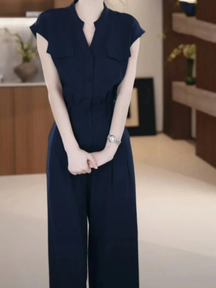 

Новые модные ультратонкие брюки с широкими штанинами и высокой талией 2025 года для женщин: летний элегантный образ