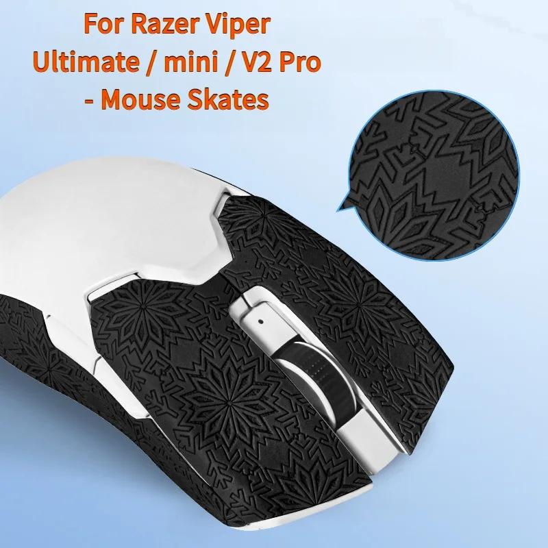 

For Razer Viper Ultimate / mini / V2 Pro - Anti-slip Tape, Snowflake Pattern Skirts