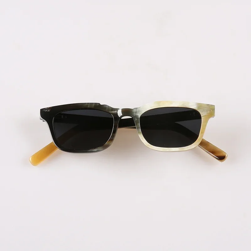 

Women Sunglasses Men Square Unique Polarized Classic Handmade 100% Natural Horn Sunglass Man Luxury Fashion Glasses