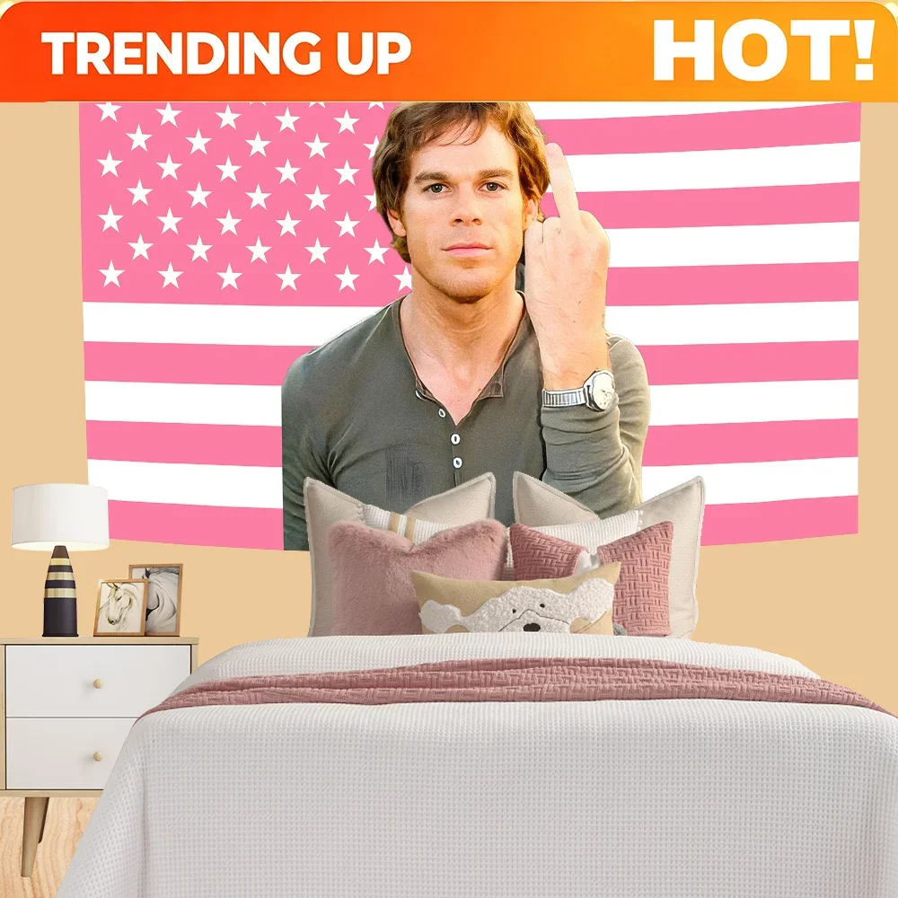 Customization 60X90CM 90X150CM Michael C. Hall Flag Dexter Poster Banner For Indoor Outdoor Decoration, Home Decoration, Outdoor