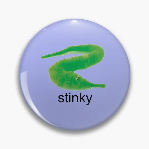 Stinky Worm On A String  Soft Button Pin Hat Decor Fashion Cartoon Women Lover Creative Cute Gift Metal Brooch Lapel Pin Clothes