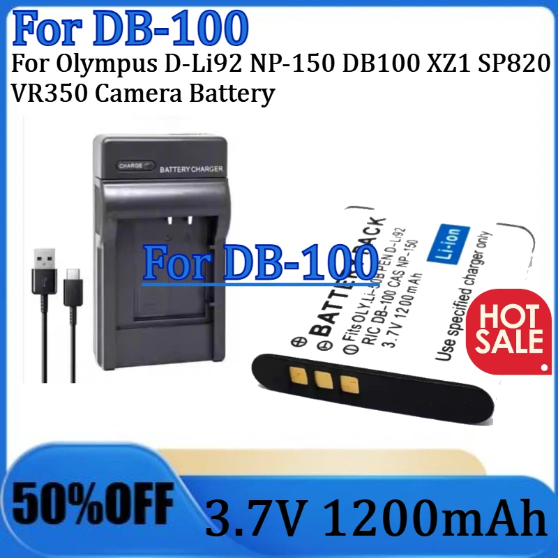 

For Olympus D-Li92 NP-150 DB100 XZ1 SP820 VR350 Camera Battery New for DB-110 3.7V 1200mAh DB-110 High Quality Battery