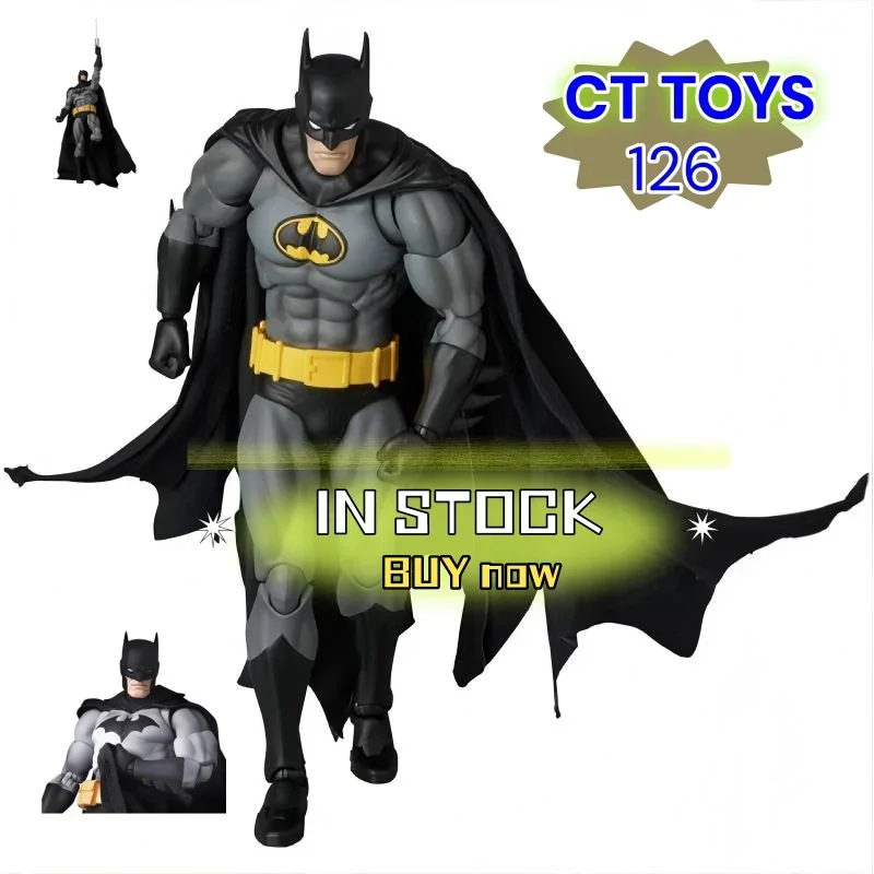 

2026 NEW Ct Toys' Custom DC Batman Hush Mafex 126 Black Edition Фигурка/Статуя Модель в наличии, идеальный подарок для детей