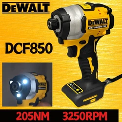 DEWALT-Driver de Impacto Elétrico Recarregável, Broca Sem Fio, Motor Sem Escova, Chave de Fenda, Ferramentas Elétricas, DCF 850, 20V, 5NM