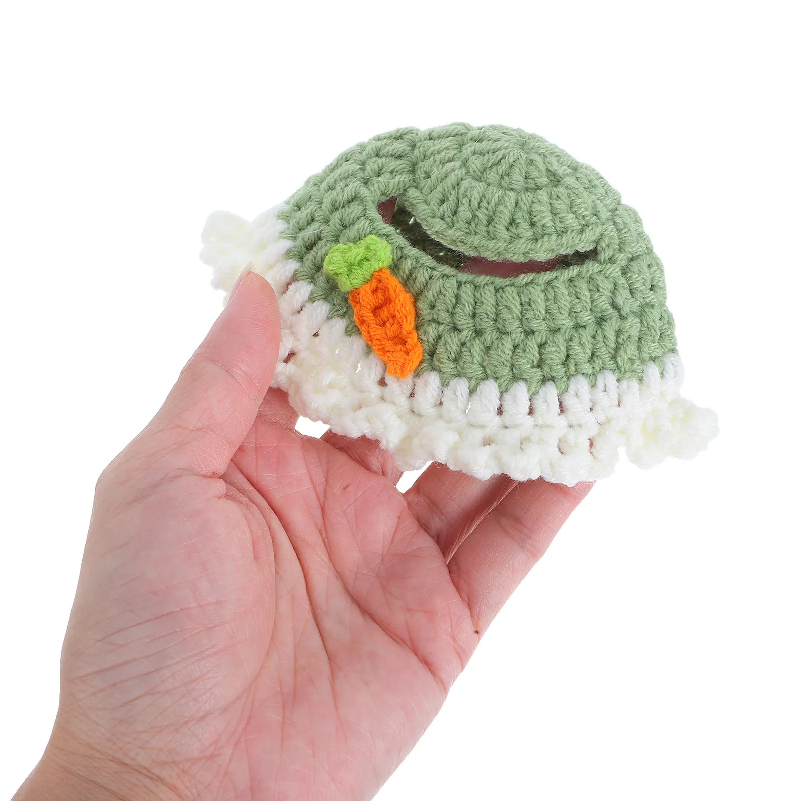 

1Set Fang Mischievous Costume Soft Cotton Bib Lovely Woven Hat Headwear Party Photo Costume Cotton Bibs Cartoon Headgear