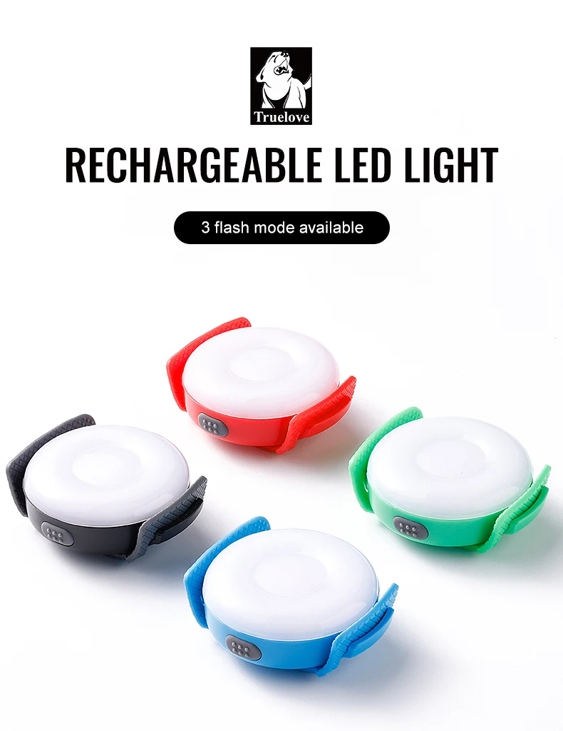 Truelove Led Light USB Rechargeable Flash Dog 3 Light Modes IP65 Waterproof Makes Your Beloved Dogs Be Seen At Night TLD19103