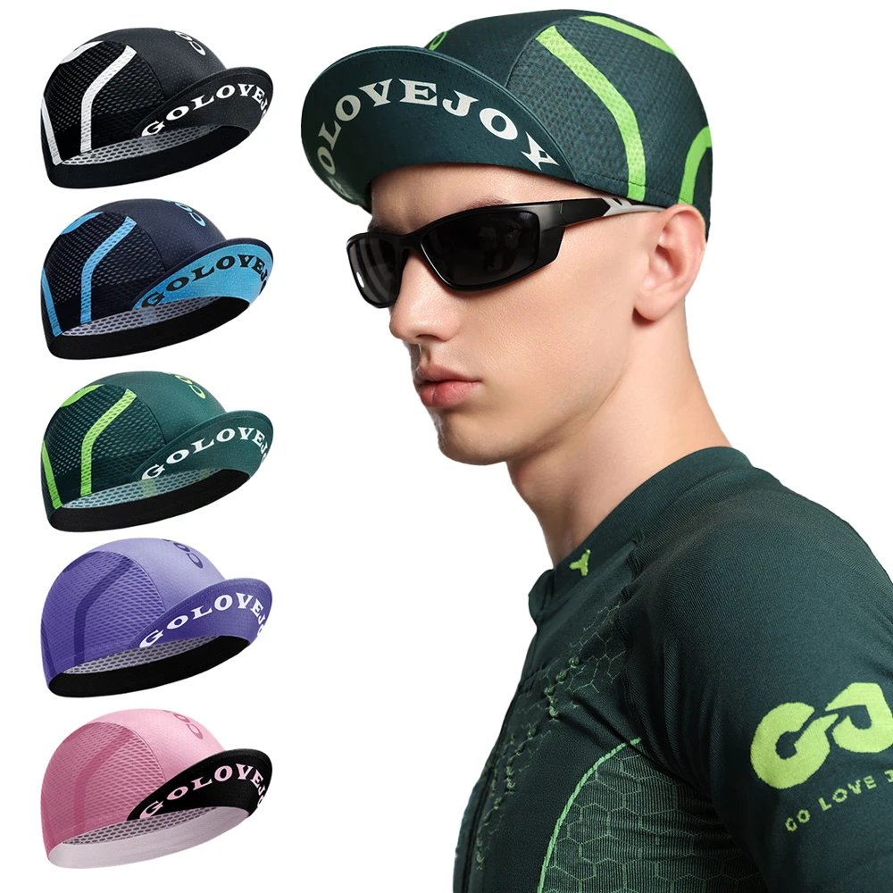 

Cycling Hat Funny Road Bicycle Cap Summer Breathable Colorful Bike Headwear Men and Women Sun Protection Running Bike Cap