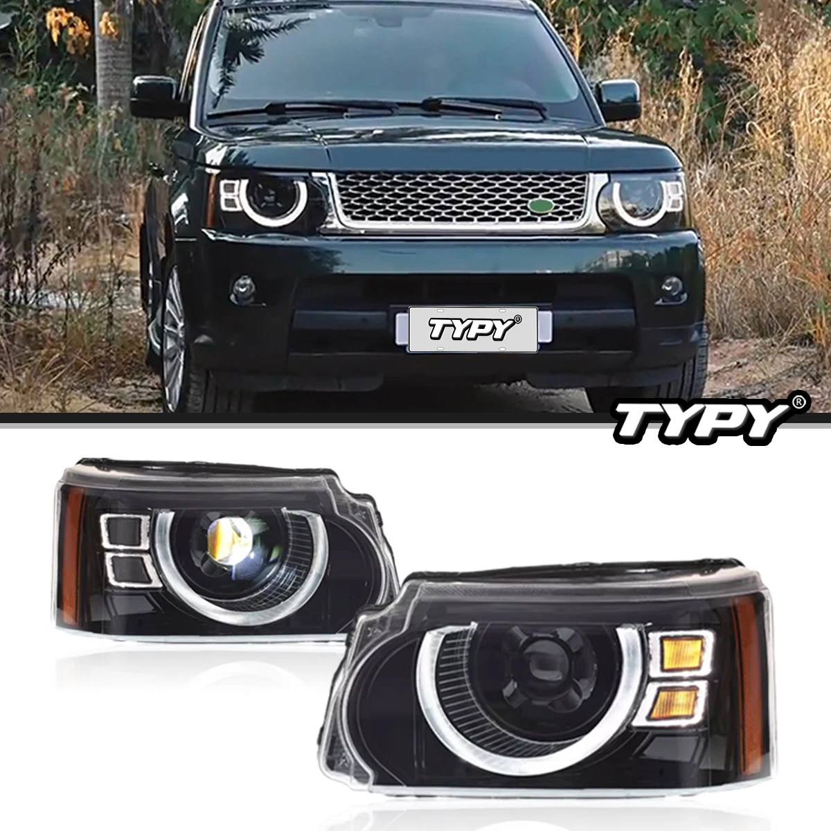 

TYPY Car Lights For Range Rover Sport Headlights 2010-2013 LED projector Headlamp Turn Signal Daytime Running Lights