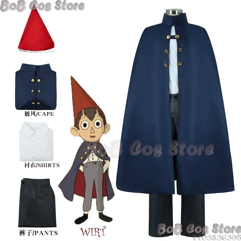 Cartoon Over the Garden Wirt Cosplay Wall Clothes Walter Costume Carnival Cloak Suit Outfit Hat Roleplay Halloween Party Clothe