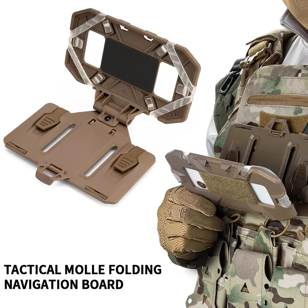 Taktischer MOLLE-Telefonhalter, faltbares Navigationsboard, Handy-Halterung, Airsoft-Jagdwesten-Zubehör