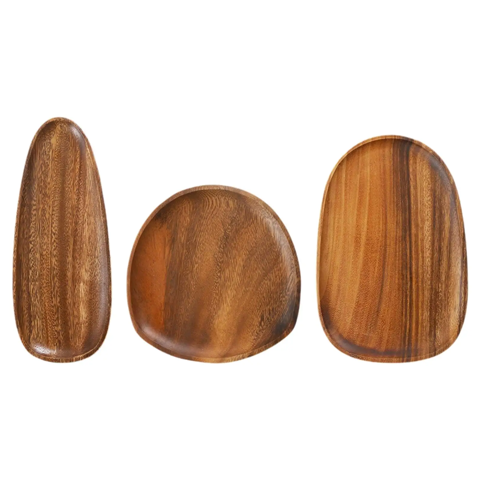 

Wooden Serving Tray Crafts Birthday Gift Rings Dish Holder Versatile Ornament Trinket Dish Food Fruit Snack Storage Tray