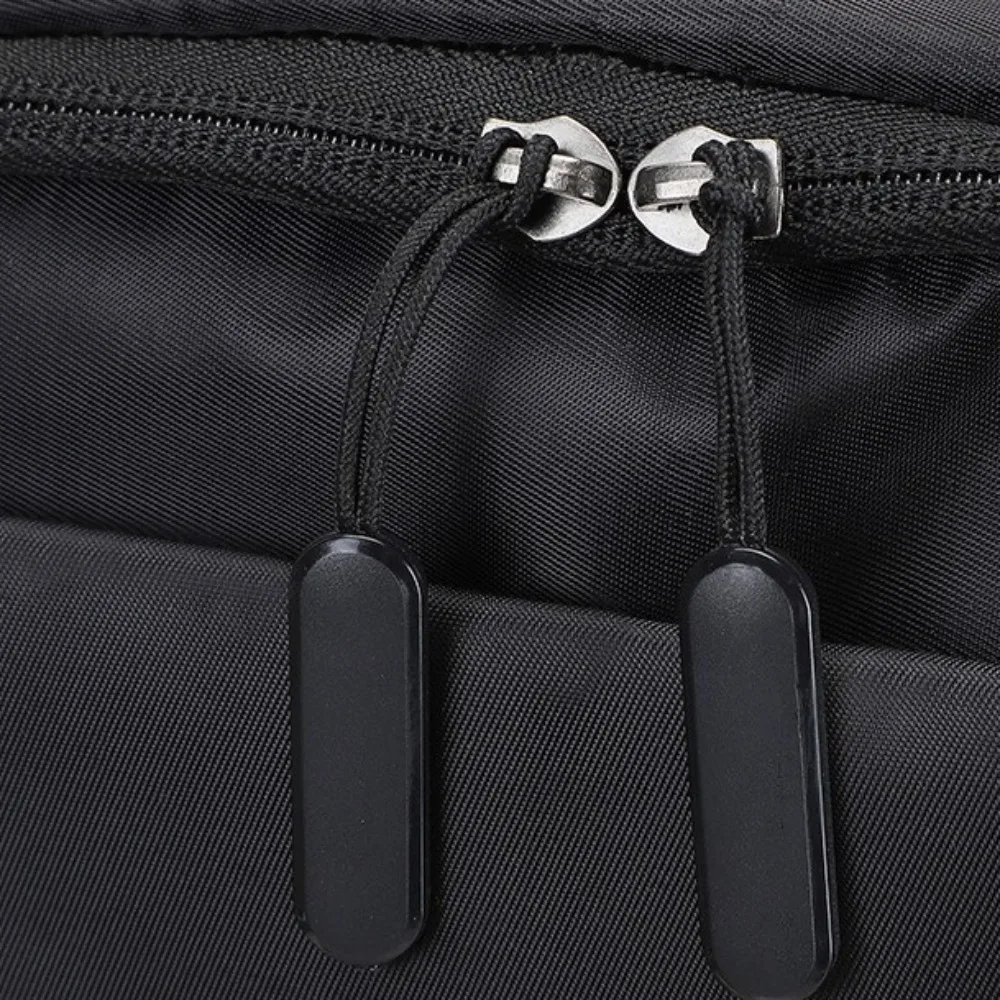 Simple Bag Large-capacity Student School Bag Breathable Fashionable Solid Color Backpack Nylon Multi-pocket Men Backpack Work