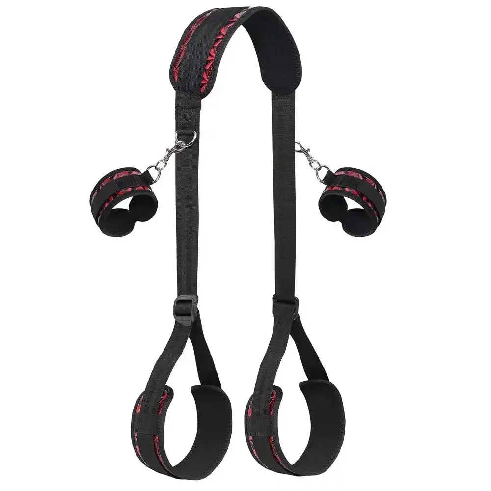 Bondage Harness Sex Eye Mask Open Leg Ankle Cuffs Restraints Slave Sex Toys For Couples Women's Exotic Accessories