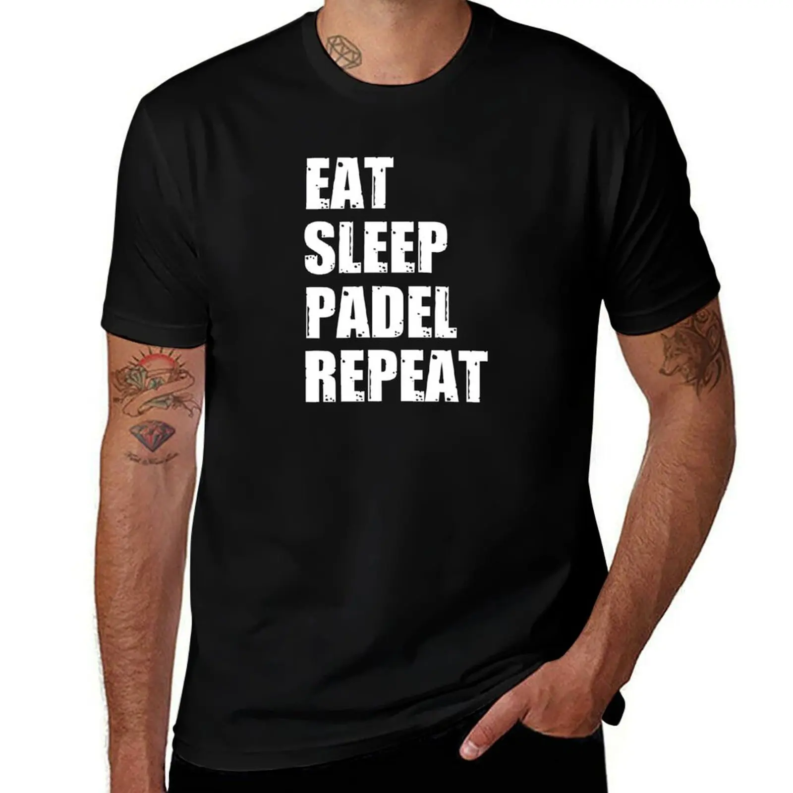 

Padel Tennis Gift Eat Sleep Padel Repeat Funny Padel Player T-Shirt plus size clothes valentines clothes oversized t shirt men
